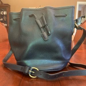 Vintage Coach Black Pebbled Leather Crossbody